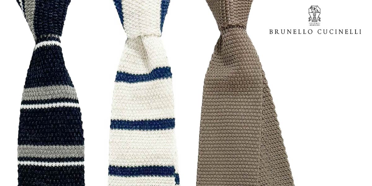 Brunello Cucinelli Square End Knitted Ties