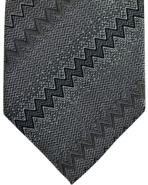 Missoni Tie Gray Zigzag Accent Stripes