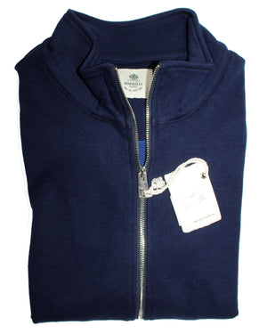 Luigi Borrelli Zip Sweater Navy