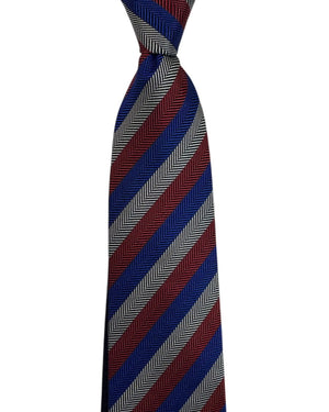 Missoni Tie Brown Royal Blue Chevron Stripe