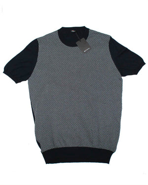 Kiton Sweater Black Gray Design - Short Sleeve Crewneck M SALE