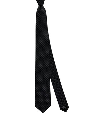 Armani Necktie Black Gray Silver