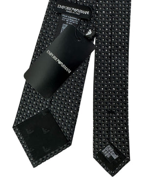 Armani Necktie Black Gemoetric