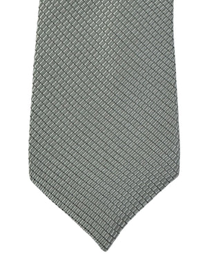 Armani Necktie Silver With Diamond Weave