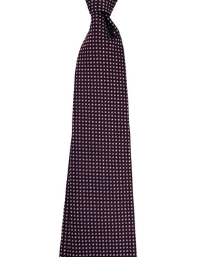 Emporio Armani Tie Burgundy Micro Pattern