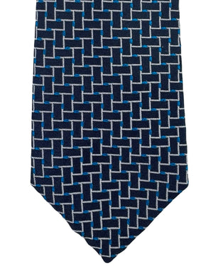 Emporio Armani Tie Black Aqua Silver