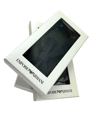 Armani Silk Bow Tie Midnight Blue Solid