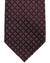 Armani Silk Tie Maroon Metallic Blue Geometric Armani Collezioni