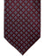 Armani Silk Tie Maroon Metallic Blue Micro Pattern Armani Collezioni