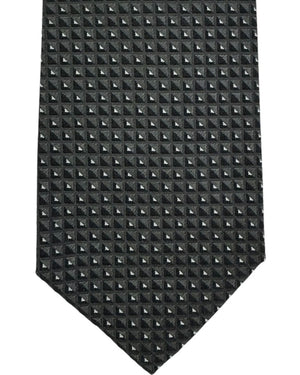 Armani Necktie Black Gray Silver