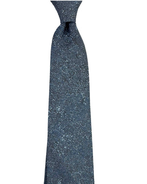 Armani Silk Tie Midnight Blue Grey Pattern