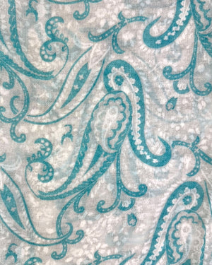 Sale Cesare Attolini Scarf Gray Aqua Paisley
