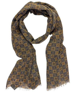 New Cesare Attolini Scarf Medallion - Cashmere Cotton Shawl