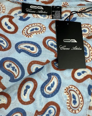Cesare Attolini tie with paisley pattern and brand tag Sale