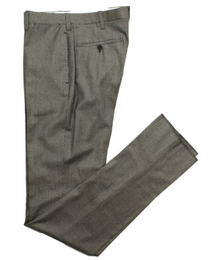 Cesare Attolini Suit Beige Brown Houndstooth Wool Pants