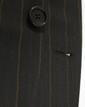 Cesare Attolini Suit Dark Gray Brown Stripes EU 54/ US 44 SALE