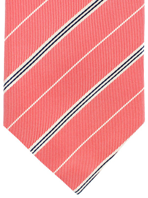 Attolini Silk Tie Pink Stripes