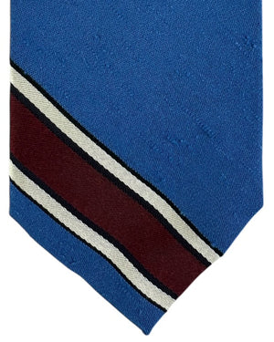 Barba Sevenfold Tie Blue Maroon Stripes