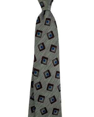 Barba Sevenfold Tie Gray Royal Blue Brown