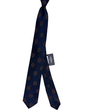 Barba Tie Midnight Blue Brown Barba Napoli