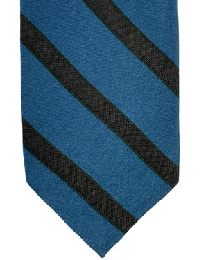 Barba Sevenfold Tie Midnight Blue Brown Stripes