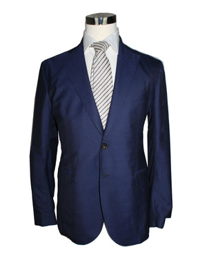 Luigi Borrelli Sport Coat Navy - Unlined - Wool Silk