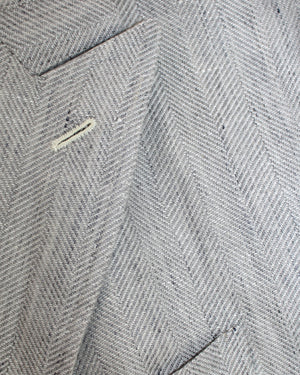 Luigi Borrelli Sport Coat Gray EU 50 / US 40 Wool Silk Linen