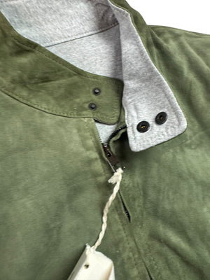 Borrelli Suede Leather Green Jacket