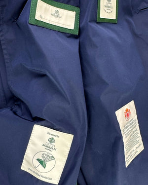 Luigi Borrelli Rain Coat Navy New
