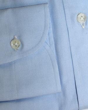 Borrelli Button-Down Sport Shirt Light Blue