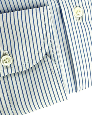 Luigi Borrelli Dress Shirt White Navy