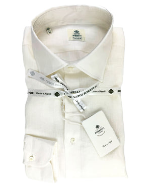 Borrelli Linen Shirt White