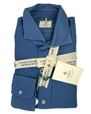 Luigi Borrelli Sport Shirt Navy 39 - 15 1/2