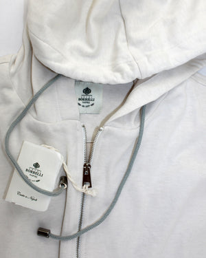 Luigi Borrelli Zip Sleeveless Hooded Sweater