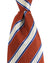 Luigi Borrelli Silk Tie Rust Brown Stripes