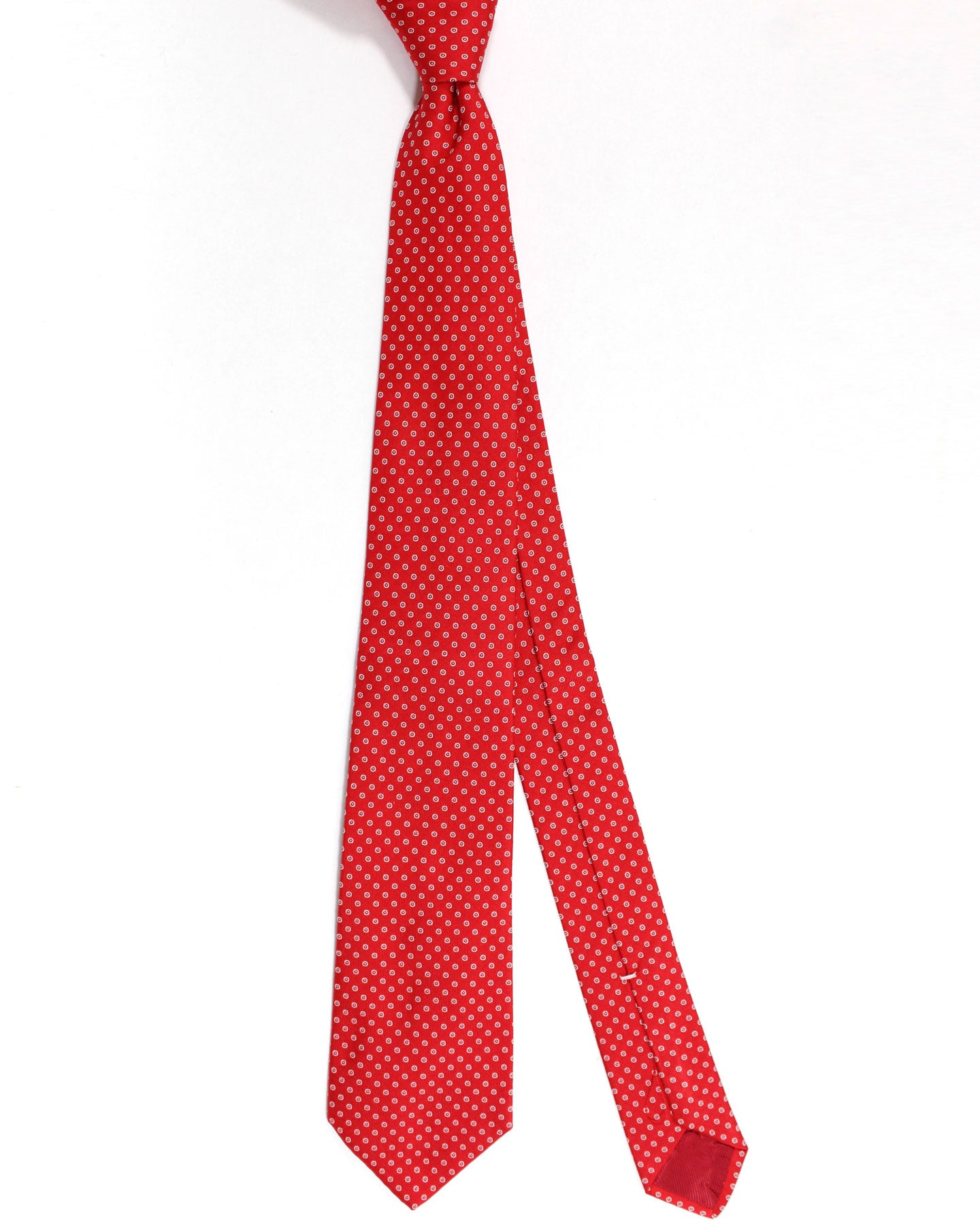 Luigi Borrelli Tie Red Circles Design