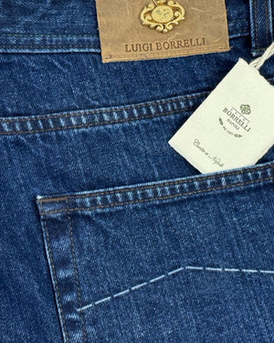 Luigi Borrelli Jeans Dark Denim Blue 34 Royal Collection