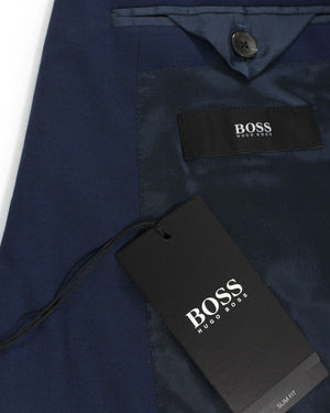 Hugo Boss Sport Coat Dark Blue - Slim Fit Wool Blazer EU 52 / US 42 L