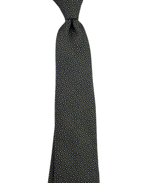 Brioni Silk Tie Taupe Geometric