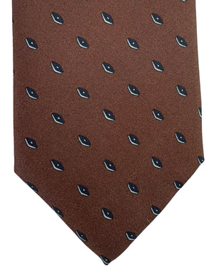 Brioni Tie Brown Mini Diamonds