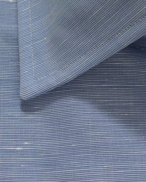 Canali Dress Shirt Blue Pattern Exclusive Collection Linen Cotton - Modern Fit 40 - 15 3/4 SALE
