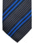 Canali Silk Tie Dark Blue Royal Blue Maroon Gray Stripes Pattern