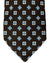 Canali Silk Tie Dark Brown Blue Geometric Pattern - Classic Italian