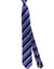 Canali Silk Tie Purple Dark Blue Stripes Pattern - Classic Italian