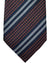 Canali Silk Tie Dark Blue Brown Stripes