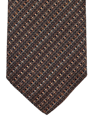 Canali Silk Tie Brown Stripes - NEW