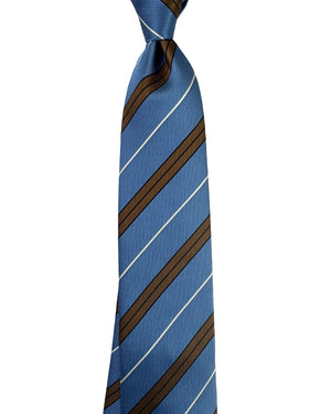 Canali Tie Blue Brown Stripes