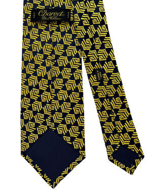 Charvet Paris Tie Midnight Blue Gold