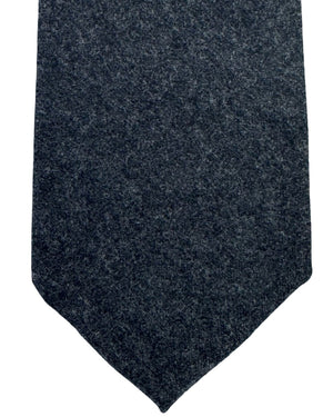 Brunello Cucinelli Wool Tie Charcoal Gray Pattern