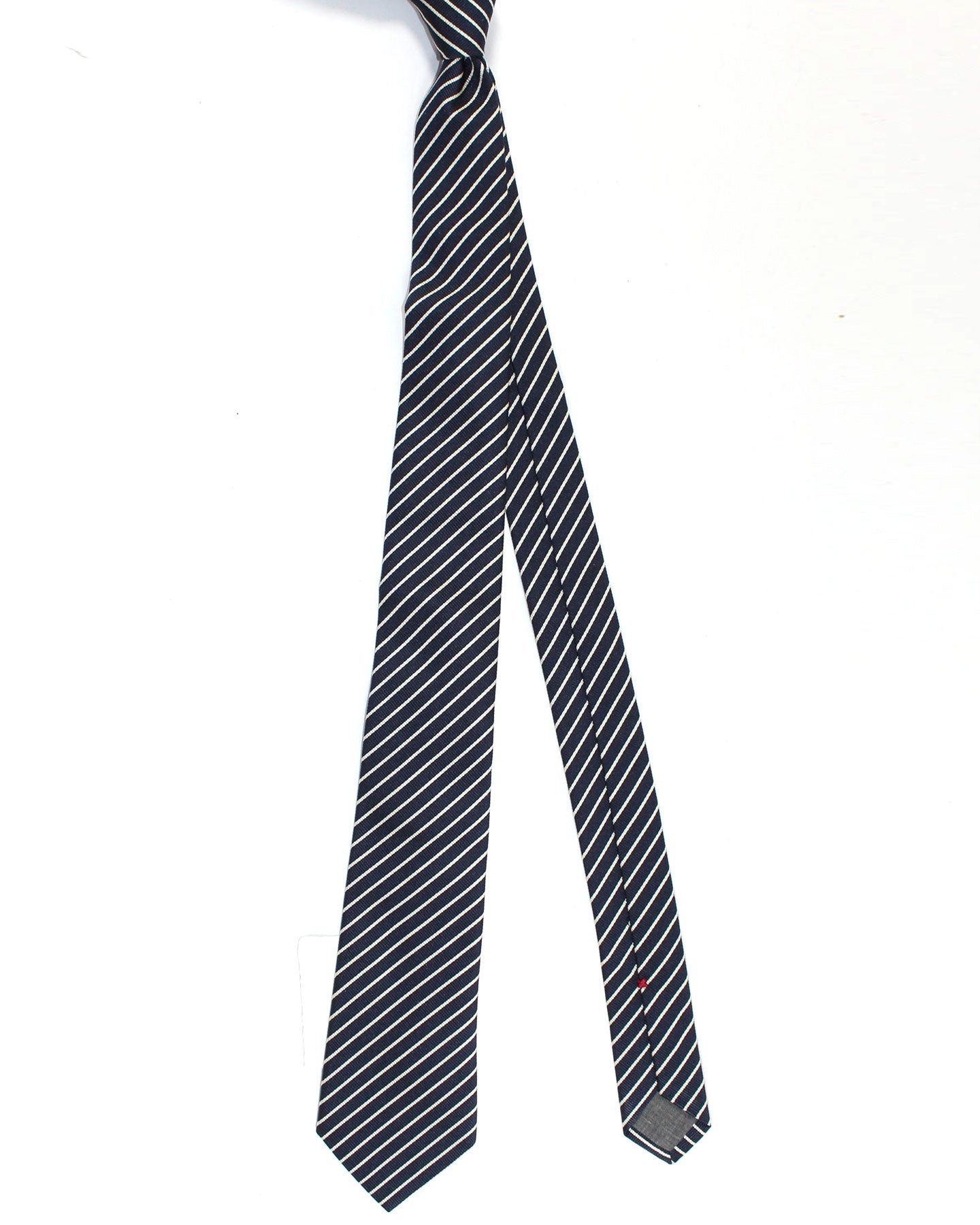 Brunello Cucinelli Silk Tie Black White Stripes